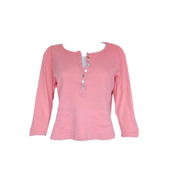 Style & Co. Tops - coquette faux-layered henley